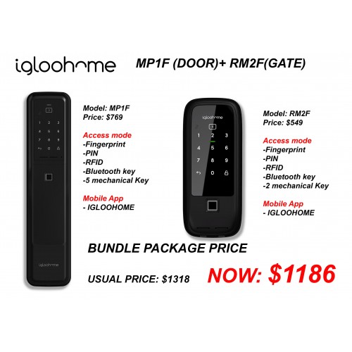 Igloohome door and gate digital lock package