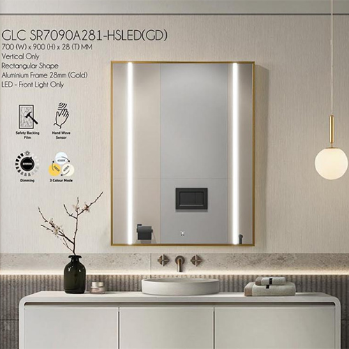 GLOREX GLC SR7090A281-HSLED RECTANGULAR SHAPE LED MIRROR