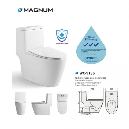 MAGNUM WC-918S TURBO TORNADO TOILET BOWL