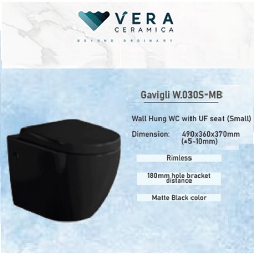 VERA GAVIGLI W.030S-MB WALL HUG WC